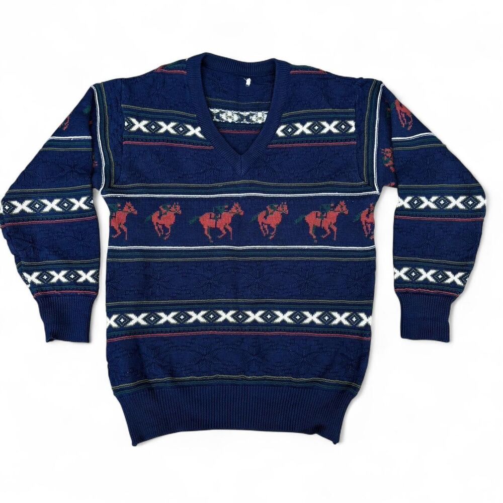Men's Blue and Navy Jumper